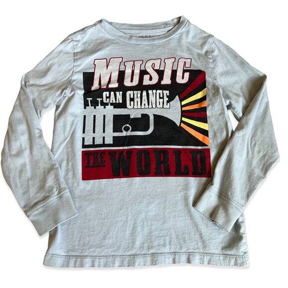 Gymboree Music Can Change The World Graphic Tee 5-6 - Picture 1 of 4
